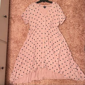 Torrid size 1 Lilac Purple Chevron Challis Sharkbite Shirt Dress